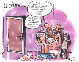 Johann Guyot - Le célibat - Illustration originale