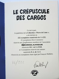 Livret numéroté et signé