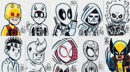 Chris Giarrusso - Carte postale Marvel - Illustration originale