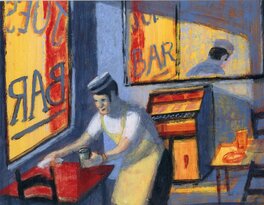 Denis Deprez - Joe's Bar - Illustration originale