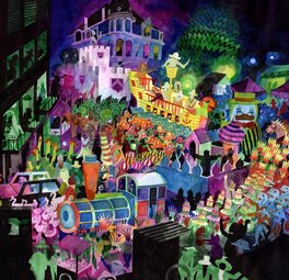 Brecht Evens - Carnaval à Knokke-Heist - Original Illustration