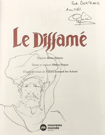 Olivier PAQUES : dédicace dans l’album le diffamé