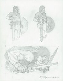 Mark Schultz - Conan Character Sheet - Original art
