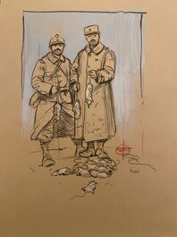 Stéphan Agosto, illustration originale, chasseurs de rats de tranchées, "Traits de Premières Lignes".