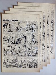 Bordelet Rémy (RÉMY - Atelier Chott) Big Bill le Casseur 83 Planche Originale 5 Complet Encre de Chine petit format TOM TOM 1953