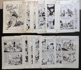 Fergal (Gallieno Ferri Atelier Chott) Kid Colorado Faux Dollars 60 Planche Originale complet Big Horn Bd 1958 S.E.R Petit Format