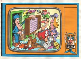 Jacovitti - panneau publicitaire ITT Schaub Lorenz