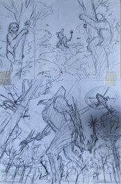Salvador Sanz - Croquis préparatoire 3 - Original art
