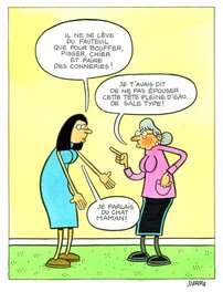 Éric Ivars - Je parlais du chat! - Original Illustration