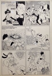 André Rey - André Rey ( Atelier Chott ) Planche Originale 16 Cap' tain Paf 4 Sport santé Boxe ,Humour Bd Rc 1952 Pierre Mouchot (très Calvo) - Planche originale