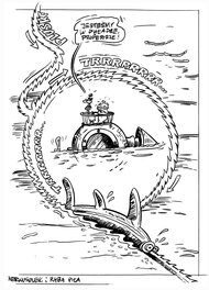 Wojtek Olszówka - Aventures du professeur Nerwosolek / Przygody Profesorka Nerwosolka - Illustration originale