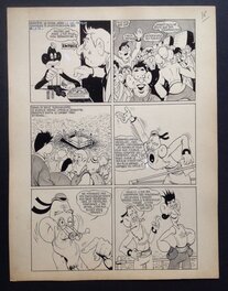 La planche originale 16 du PAF ! 4 ( et 16 au dos dactylographié ) au format entier de 23.5 X 30.5 Cm