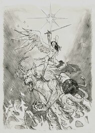 Régis Moulun - Crayonné fantasy - Original Illustration