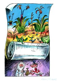 Maciej Mazur - Aventures du professeur Nerwosolek / Przygody Profesorka Nerwosolka - Illustration originale