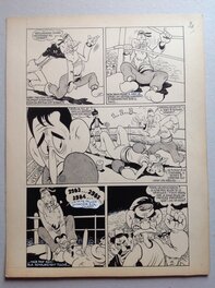 La planche originale 20 du PAF ! 4 ( et 19 au dos dactylographié par erreur ) au format entier de 23.5 X 30.5 Cm