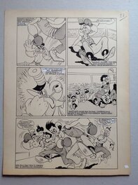 La planche originale 21 du PAF ! 4 ( et 20 au dos dactylographié par erreur ) au format entier de 23.5 X 30.5 Cm