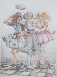Maud Amoretti - Dessin au crayon de Maud Amoretti - Illustration originale