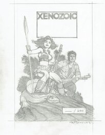 Mark Schultz - Xenozoic Book Plate Prelim - Illustration originale