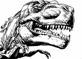 Michael Golden - T Rex - Original Illustration