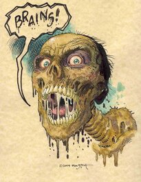 William Stout - Brains!! - Illustration originale