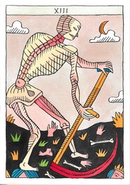 Chema Peral - La Muerte - Tarot de Marseille - Original Illustration