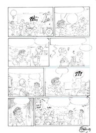 Stédo - Crayonné planche 30 des pompiers - Œuvre originale