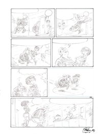 Stédo - Crayonné planche 752 Les Pompiers - Œuvre originale