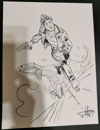 Eric Hérenguel - Kong crew - illustration A4 - Original Illustration