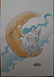 Jean-Luc Masbou - De cape et de crocs - illustration A5 - Original Illustration