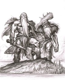 Petar Meseldžija - The Exodus of Giants - Illustration originale