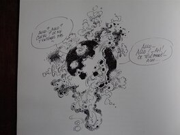André Franquin, cauchemarrant, détail 1 André Franquin, cauchemarrant, détail 1