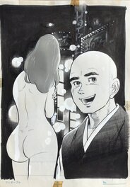 Itadaki Ryozen Japanese Manga Original Comic Art Splash  Page 2