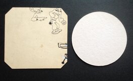 Le Dos du Dessin avec une petite esquisse a L'Encre de Chine de Gus ( de La BD Gus & Gaëtan ) , Année 40 . Le Dos du Dessin avec une petite esquisse a L'Encre de Chine de Gus ( de La BD Gus & Gaëtan ) , Année 40 .