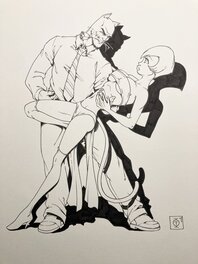 Tom Ross - Tribute to Blacksad & Sky Doll - Original Illustration