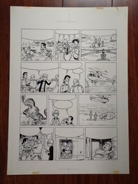 (1976) Craenhals - Les 4 As et la saucisse volante - Planche originale 32