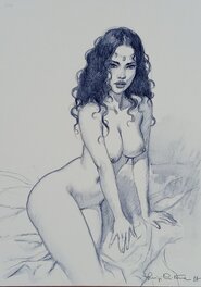 Luigi Critone - Mejaï nue - Original Illustration