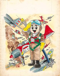 Hiroshi Kaizuka - Zero Fighter Red #3 | Original Cover Akita Shoten Adventure Comics - Original Illustration