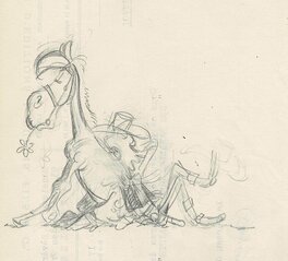Morris - Lucky Luke et Jolly Jumper - Original Illustration