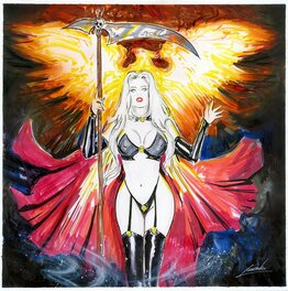 Lorenzo Sperlonga - Lady Death Devotion #1 Blaze Edition Cover Preliminary - Original art