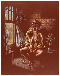 Dorian Cleavenger - "The Messenger" Model Traci Lords - Illustration originale