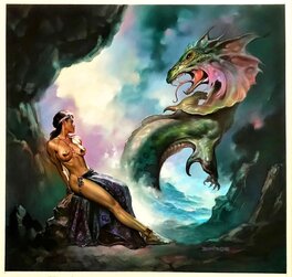 Boris Vallejo - "Andromeda with Chains" - Illustration originale