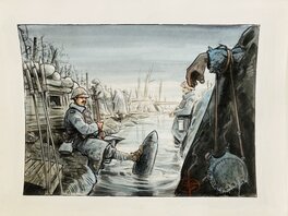 Stéphan Agosto - Dans la tranchée - Original Illustration