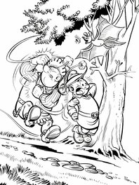 Wojtek Olszówka - Kaytek et Koko - Au pays des contes de fées / W krainie baśni - Original Illustration