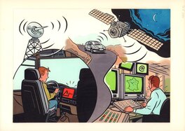 Walter Minus - Satellite - Illustration originale