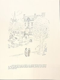 Sempé - La partie obscure - Illustration originale