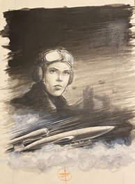 Stéphan Agosto, couverture originale, "Ciel sans Pilote" tome 2 "Le Crépuscule des V1".
