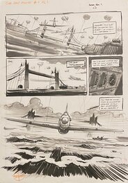 Stéphan Agosto, planche originale de story-board, "Ciel sans Pilote".