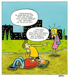 Éric Ivars - Une attaque - Illustration originale
