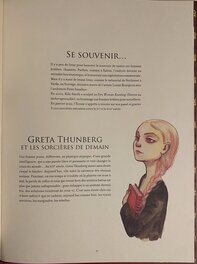 Page 67 de l'ouvrage "Les sorcières" de Benjamin Lacombe et Cécile Roumiguière (dessin: Greta Thumberg) Page 67 de l'ouvrage "Les sorcières" de Benjamin Lacombe et Cécile Roumiguière (dessin: Greta Thumberg)