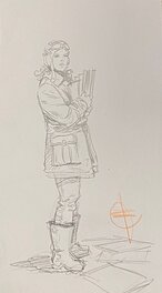 Stéphan Agosto - Stéphan Agosto, illustration originale, Pilote féminine, "Ciel sans Pilote". - Original Illustration